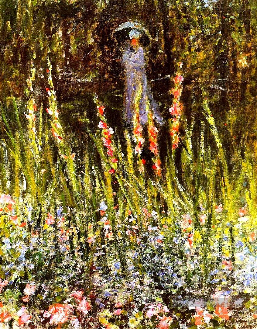 Le jardin des glaïeuls Claude Monet Peintures à l'huile